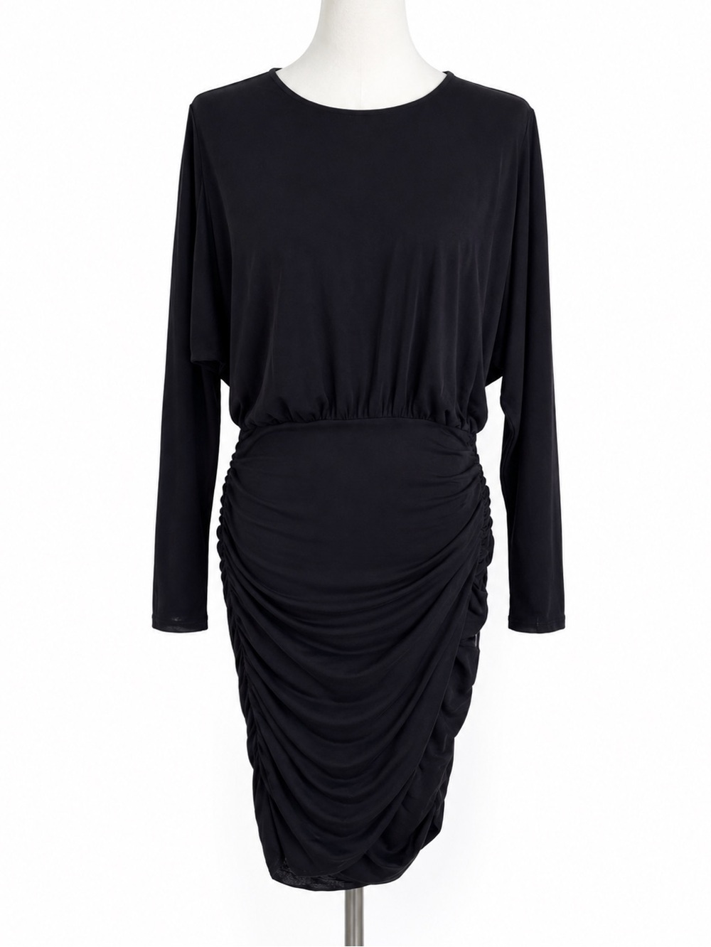 Velvet Graham & Spencer Black Ruched Bodycon Dress XS